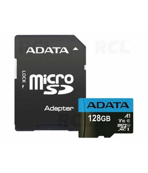 Memory Card ADATA Premier microSDXC 128GB, UHS-I, A1, V10, 85MB/s, with SD Adapter AKRUS128A2.jpg