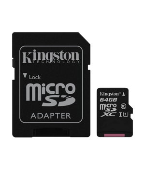 ATMINTIES kortelė micro SD 64GB+SD adapteris, 10 Class, 100Mb/s AKRUS64A.jpg