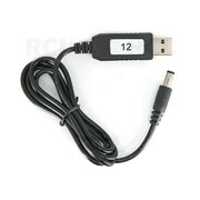 POWER SUPPLY  USB 5V->12V 0.5A DC, 2.1x5.5mm, 0.9m cable AMK0512L.jpg