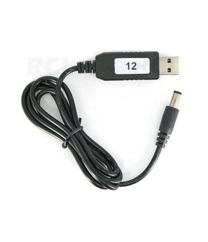 Источник питания USB 5V->12V 0.5A DC, 2.1x5.5mm, 0.9m кабель AMK0512L.jpg