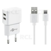 POWER SUPPLY =5V/2.4A USB C Type, 1m, white AMK0524UCB.jpg