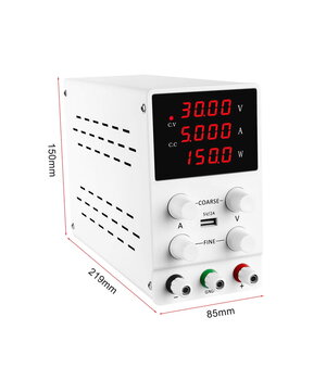 LABORATORY POWER SUPPLY SPS3010, 0-30V 0-10A, with power display, white AML3010P_b.jpg