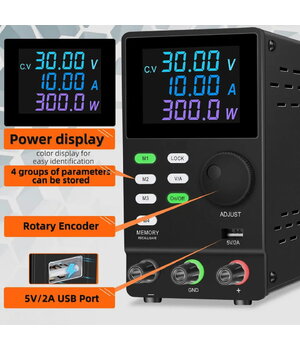 PROGRAMUOJAMAS LABORATORINIS MAITINIMO ŠALTINIS 0-30V 0-10A, 4Digits, RS232, USB AML3010RS+2.jpg