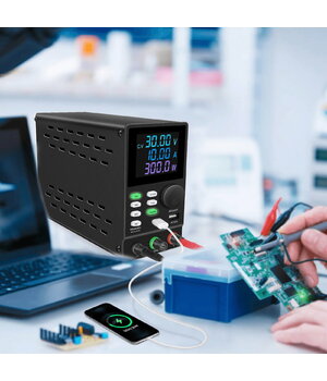 PROGRAMMABLE LABORATORY POWER SUPPLY 0-30V 0-10A, 4Digits, RS232, USB AML3010RS+4.jpg