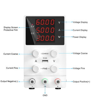 LABORATORY POWER SUPPLY SPS605, 0-60V 0-5A, with power display, white AML6005P+2.jpg