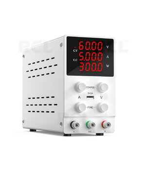 LABORATORY POWER SUPPLY SPS605, 0-60V 0-5A, with power display, white AML6005P.jpg