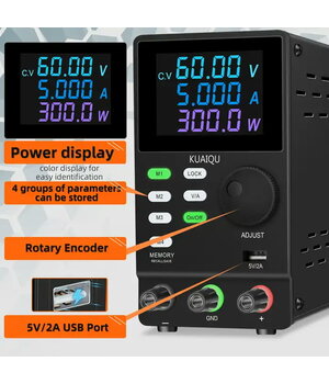 PROGRAMUOJAMAS LABORATORINIS MAITINIMO ŠALTINIS 0-60V 0-5A, 4Digits, RS232, USB AML6005RS+5.jpg