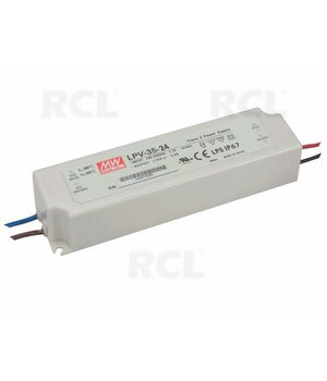 MAITINIMO ŠALTINIS LED 24V 1.5A 36W LPV-35-24 Mean Well AMLED2415.jpg