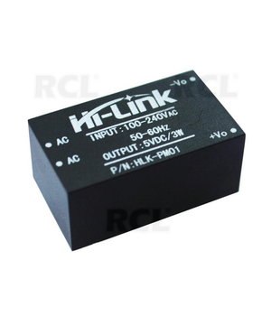Maitinimo šaltinis HLK-PM01 ~230V > 5V DC 3W modulis korpuse AMM06.jpg