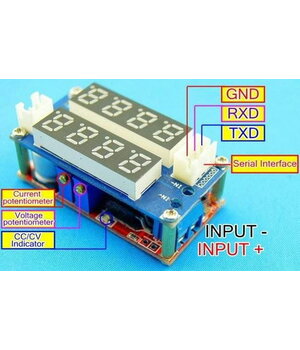 Adjustable CC CV Display Step Down Charge Module LED Panel Voltmeter Amm, XL4015E AMM07+2.jpg