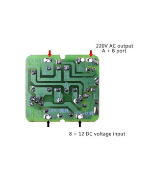 Источник питания - МОДУЛЬ 12 В DC > 230 В AC, 40 Вт, StepUp DC-AC AMM12_230_4+2.jpg