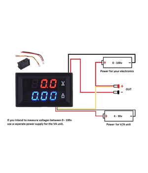 Digital Panel Meter DC 100V 10A without a shunt ATMV02+2.png