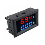 Voltmeter Ammeter 100V, 50A (with shunt),  Blue + Red LED ATMV02S+1.jpg