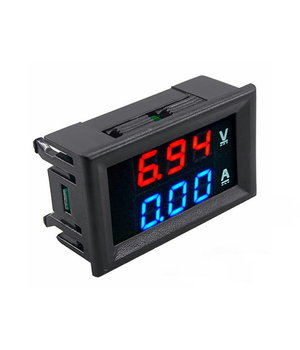 Voltmeter Ammeter 100V, 50A (with shunt),  Blue + Red LED ATMV02S+1.jpg