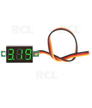 VOLTMETRAS - MODULIS 0.36" LED žalias, DC 0-100V, 3 laidai ATMV25Z.jpg