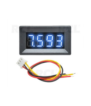 VOLTMETRAS - MODULIS 0.36" LED mėlynas, DC 0-100V, 4 skaičiai, su korpusu, 3 laidai ATMV28M+1.jpg
