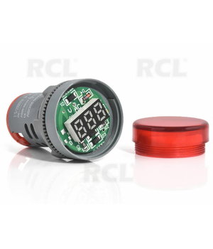 LED Panel Indicator AC 60-500V,  Ø22mm LED red, AD16-22DSV ATMVR01+2.jpg