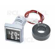 VOLTMETER - AMPERMETER AC 50-500V 0-100A, 22x22mm ATMVR04.jpg