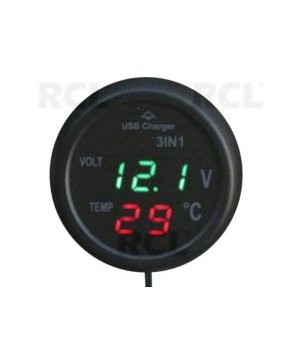 USB car charges, Thermometer and voltmeter ATMVRZC.jpg