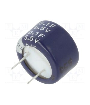 KW-5R5C104-R Supercapacitor; THT; 100mF; 5.5VDC; -20÷80%; Ø13.5x8.3mm; 50Ω; KW Jt_DrgkF6Wm2I_N8q35uZ3Jm8mEL8Ud2kdwOC5LXAUY