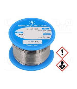 BROFIL 60 B2.1 0.7MM 100G Tin; lead-based; Sn60Pb40; 0.7mm; 0.1kg; reel; 183÷190°C; Flux: SW26 A_wPIEnYdVuRK_7m4do394r1t6XpdNabEjpRWqF7G_o