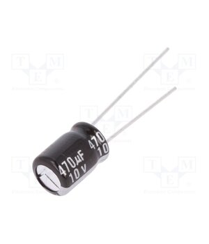 EEUEB1A471S Capacitor: electrolytic; THT; 470uF; 10VDC; Ø8x11mm; Pitch: 3.5mm n0N07tVoW_UuIiFkYVQeHQOcF4WeCUw8AmXJqyUrb5w