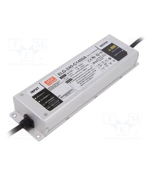 ELG-240-C1400A Power supply: switching; LED; 240W; 86÷171VDC; 700÷1400mA; IP65 BGk6a6pobf_ZELmhaWWuXiBjlzssG3Z1hRrY8XldXf0