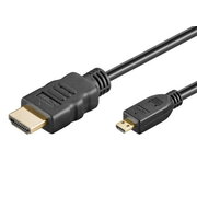 KABELIS 1.4 HDMI (K) <-> micro HDMI (K) 1.5m HDMI High speed with Ethernet  3D TV