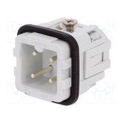 C14610A0030024 Connector: HDC; contact insert; male; 10A; 400V; PIN: 4; 3+PE rOgbFzMJoz08mtHpDNsGrQG7KlDWp4REGhFMAW2bmJY