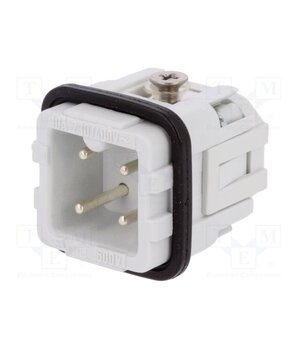 C14610A0030024 Connector: HDC; contact insert; male; 10A; 400V; PIN: 4; 3+PE rOgbFzMJoz08mtHpDNsGrQG7KlDWp4REGhFMAW2bmJY