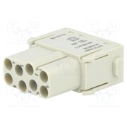 09140083101 Connector: HDC; module; female; 16A; 400V; Han-Modular®; PIN: 8 1tRbUayl-NPiVRTSNhlHMTE2XLNTWeDl0yYw0E8k3qc