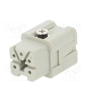 HA-004-FS Connector: HDC; contact insert; female; HDC; PIN: 5; 10A; 400V; 4+PE r00dFrLgYK1ISdl_WA9Lo0yCbXPWKc42eq7I2dL6kns