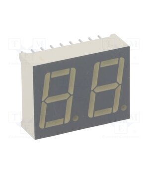 DC56-11GWA Display: LED; 7-segment; 14mm; 0.56"; No.char: 2; green; 2÷10.5mcd iwL4_55frYD6ln2iHT-BKLFCjiQtBWrh17vXdJZxxi8