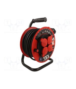 W-97381 Extension lead; 3G1.5mm2; 25m; rubber; black; Sockets no: 4; reel aJX0ZxP3gtE3rxolX2lqxfyCLFJlHRRJiS_ocKBltHM