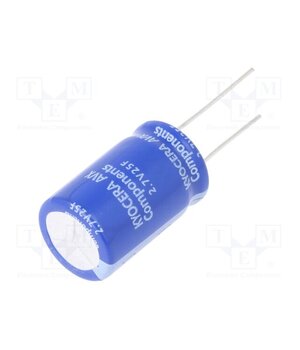SCCU25B256SRB Supercapacitor; THT; 25F; 2.7VDC; -10÷30%; Body dim: Ø16x25mm; 15A Vq8-VaVIny0e84cKTeRuY18tjd9vTvO-XkWUK21WEvA