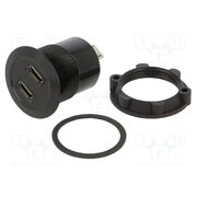 MICRO USB-03-BK Adapter; for panel mounting,rear side nut; USB 2.0; Thread: M25 ljHLTbKfmjTETUk58rme3543Tlep4KBK3kyJEjNC9A0