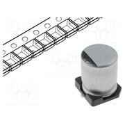 RC1E107M6L07KVR Capacitor: electrolytic; SMD; 100uF; 25VDC; Ø6.3x7.7mm; ±20%; 1000h lnqztuVLaFEwh0aVTV8E7MxVMo1HbfR93jW8R-xu2NU