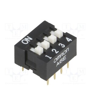 A6E-4104-N Switch: DIP-SWITCH; Poles number: 4; ON-OFF; 0.025A/24VDC; Pos: 2 T0wUyKNXquvWJ4CLCZ_5XM2ZZPlYgA14V6tWwLRbs7c