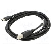 CA-USBA-13CC-0018-BK Cable; USB 2.0; USB B plug,USB C plug; gold-plated; 1.8m; black 3o7z4dYHukk5Cs2OKrxDoMoSGm06qD8dXovxDJcWNzo