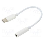 A-CM-3.5F-01 Cable; Jack 3.5mm socket,USB C plug; 0.15m; white rxg2W__BjVcV_yzgZzXOzDycGfIFZBT5yaBUF_HpxWc