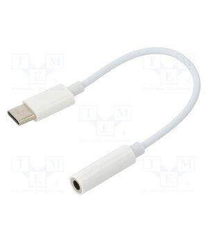A-CM-3.5F-01 Cable; Jack 3.5mm socket,USB C plug; 0.15m; white rxg2W__BjVcV_yzgZzXOzDycGfIFZBT5yaBUF_HpxWc