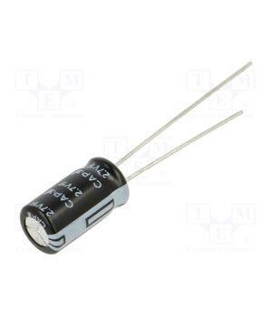 GY12R76C012M105R Supercapacitor; THT; 1F; 2.7VDC; ±20%; Ø6.3x12mm; 300mΩ; vertical AYCMUdxH5vwwVXGpml2ysAtdPq9PFxUVHTyf_kl_KgM