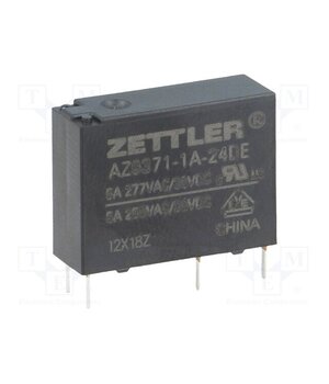 AZ9371-1A-24DE Relay: electromagnetic; SPST-NO; Ucoil: 24VDC; 5A; 5A/277VAC; PCB Hhz5OuaH2lmUi7bgrACkdryd49k5iSGuJVUaR1caRnk