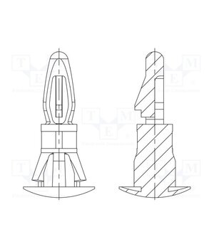 8G820V41458 Assembly stud; polyamide 66; L: 7.9mm; latch/latch; black; UL94V-2 GxXd7EutgZX0WLaSFWBX2Sb9GuojfTxjKvo8mDp-4PQ