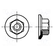 1248472 Nut; with flange; hexagonal; M10; steel; Plating: zinc; 17mm; BN 712 mgoJHixRbgWl5zdHOecQIvFk6S_2JjFg1NRNuyMlMUc