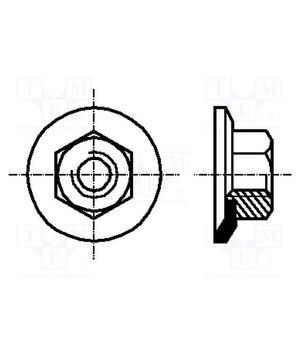 1248472 Nut; with flange; hexagonal; M10; steel; Plating: zinc; 17mm; BN 712 mgoJHixRbgWl5zdHOecQIvFk6S_2JjFg1NRNuyMlMUc