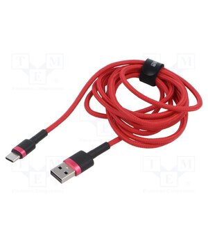 CATKLF-C09 Cable; High Speed,USB 2.0; USB A plug,USB C plug; 2m; red; 2A TGf5zzhSJy9iWE9pHqRWE60OcDbU1us8ctS6IyhHBs0