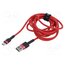 CATKLF-C09 Cable; High Speed,USB 2.0; USB A plug,USB C plug; 2m; red; 2A TGf5zzhSJy9iWE9pHqRWE60OcDbU1us8ctS6IyhHBs0