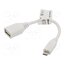 USB A TO MICROUSB 8CM WHITE 789-21051007 Accessories: connection cable; 80mm; Colour: white 5On0OHo93Zrg7yFb90Tu4JrDsZCHsG2iZMvjsQZZmw0