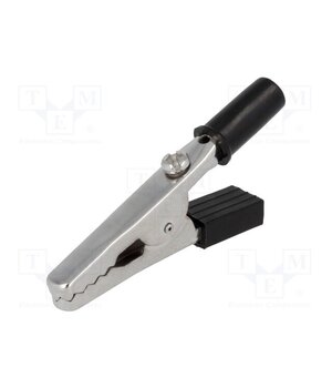 CRCL11-B Crocodile clip; 60VDC; black; Grip capac: max.15mm tMVhuMQI7eFm-jT-jxJhyehhdNuhk7OYU41pnqQaMdE